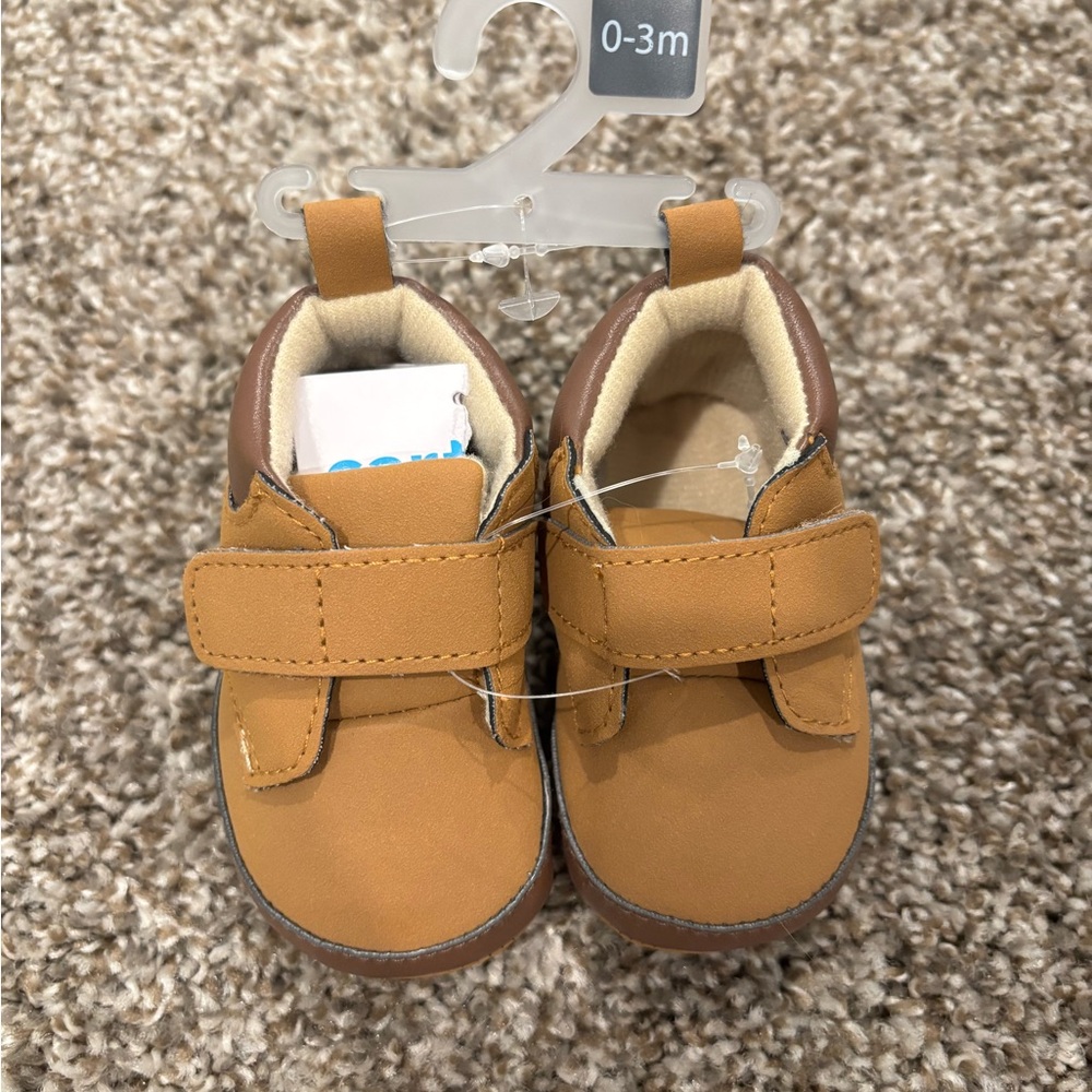 Carter's Brown Baby Moccasins Soft Suede Walker Shoes
